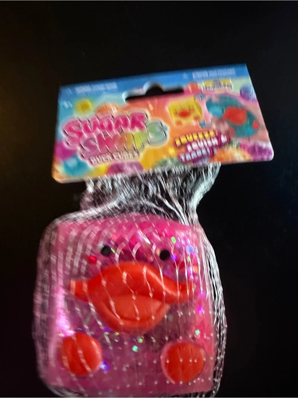 New Orb Curiosities Sugar Swap Duck Cubes Pink Squishy Glitter Toy 5+ Squeeze